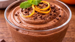 Постные десерты - шоколадный мусс с апельсином