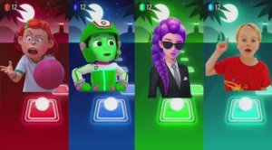 ВЛАД И НИКИ против Охотников на демонов!  Щенячий патруль и Мэймей в музыкальной битве по плиткам