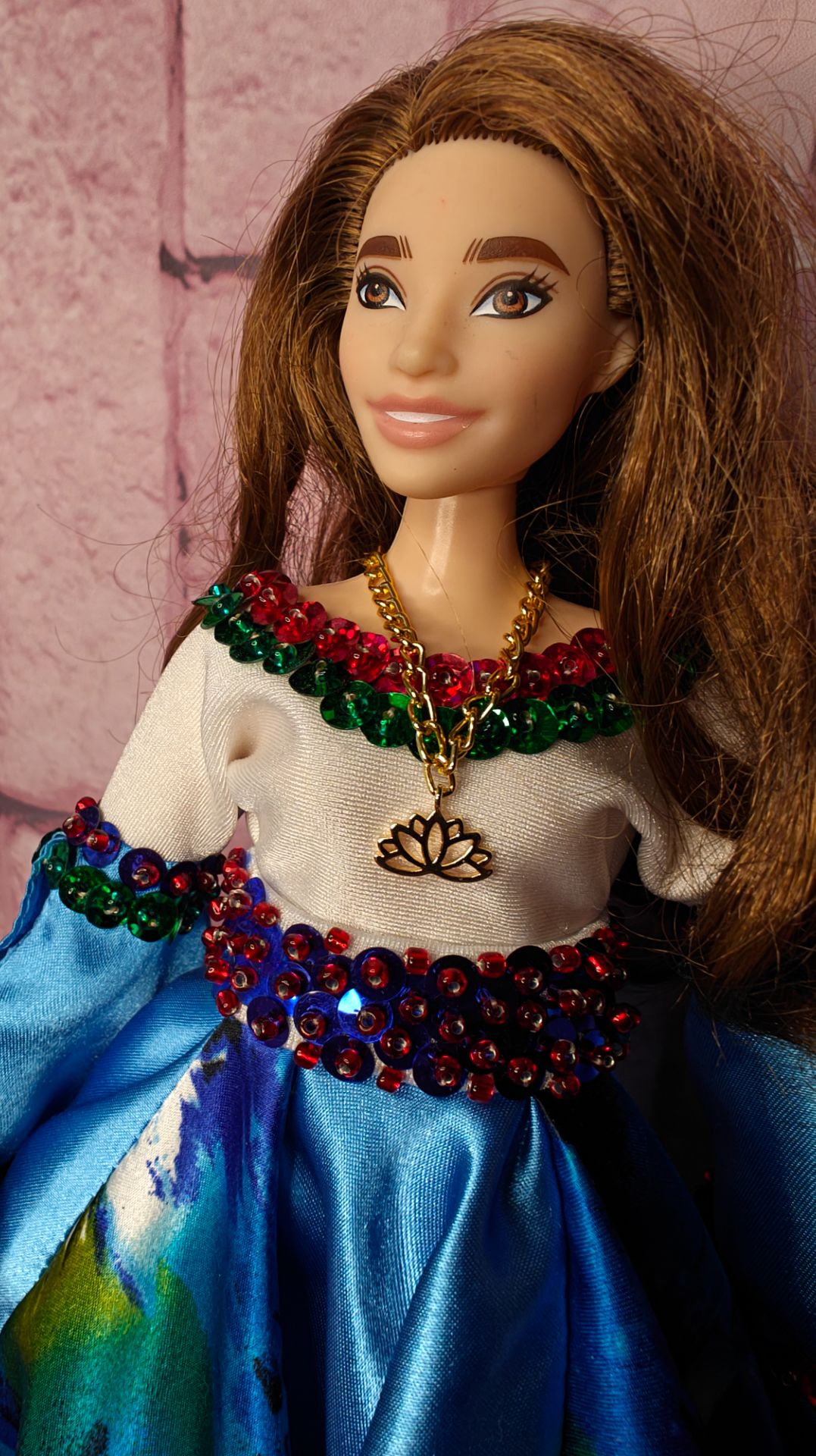 СИНЕЕ СИНЕЕ НЕБО цыганский костюм для Барби Пышки от Тани Морозовой