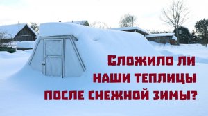 Сложились ли теплицы после снежной зимы?//Бетонировать ли кролей?//Пасека в сене