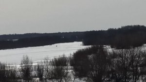 Река Ока в середине марта.