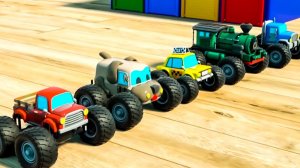 Колеса на автобусе. Песенка про алфавит. Микроволновая печь делает машинки-монстры. Детские песенки