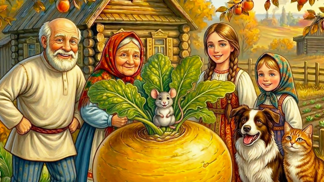 РЕПКА 🌱 Русская народная сказка | Поучительный мультфильм для детей про дружбу и помощь