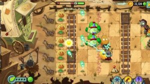 И опять войнушка в игре Зомби против растений 2. 17 уровень