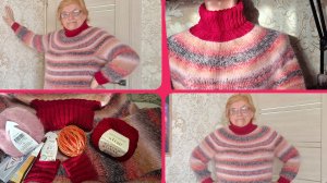🧶СВИТЕР ПОЛОСАТЫЙ ПУШИСТИК🧶 ОБЗОР И ПРИМЕРКА🧶