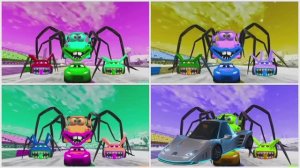 МОЛНИЯ МАКВИН и ЧЕЛЛЕНДЖ 4 ЦВЕТА 🏎️ ТАНЦУЮЩИЕ МАШИНКИ и Гонки! 🌈 Мультик-игра