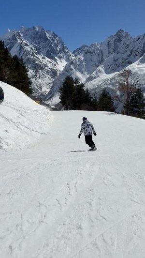 Спуск с Домбая. Высота 3200