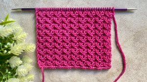 Ажурный узор спицами "Замочки"