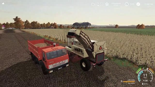 Farming Simulator 19/Карта Кошмак Убираем огород картошки