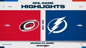 15.03.2026 | ОБЗОР МАТЧА | Тампа-Бэй Лайтнинг - Каролина Харрикейнз | Highlights
