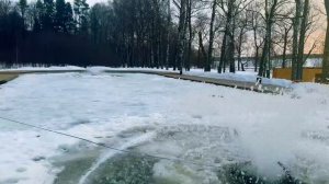 Обстановка на лесном пруду 18.03