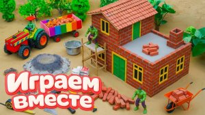 МУЛЬТИКИ ПРО СУПЕРГЕРОЕВ И ИГРУШКИ ДЛЯ ДЕТЕЙ 🚧 СТРОИМ ВМЕСТЕ ИГРУШЕЧНЫЙ ДОМИК ДЛЯ ХАЛКА Ч.11