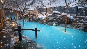 Японский рёкан с горячими источниками, скрытый от посторонних глаз, напоминает голубую реку Адачия