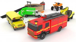 Цвета для изучения детьми с помощью автомобилей улица, гараж, машина для детей