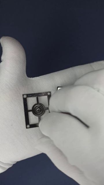 Кнопка декоративная темный никель (прямоугольная), Артикул 03839