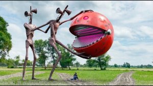 Сиреноголовый против Пакмэна в реальной жизни