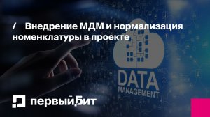 Внедрение МДМ и нормализация номенклатуры в проекте | Первый Бит