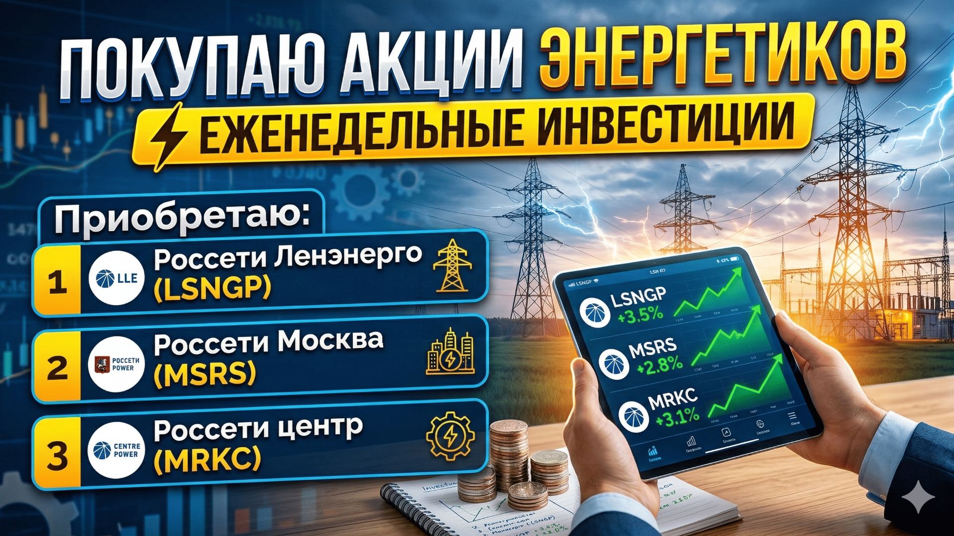 Покупаю акции энергетиков: Еженедельные инвестиции 18.03.2026.