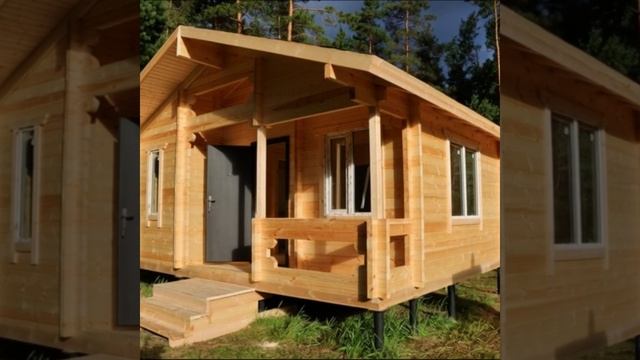 Одноэтажный дом из 90‑мм бруса — удобная планировка