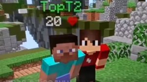 Мы с Тортом2 играем в Скай-варс в Майнкрафт.