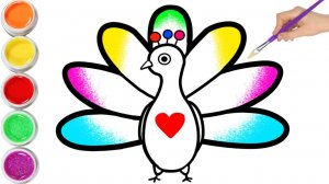 Мультик для детей-Как нарисовать ПАВЛИНА для детей/Рисование Павлина для детей