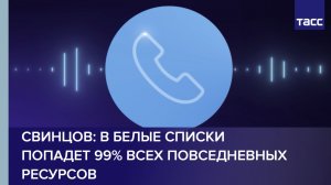 Свинцов: в белые списки попадет 99% всех повседневных ресурсов