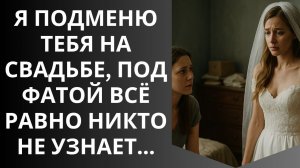 Я подменю тебя на свадьбе, под фатой всё равно никто не узнает