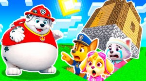 ПРЯЧЕМСЯ ПОД ДОМОМ от ТОЛСТОГО МАРШАЛА ЩЕНЯЧИЙ ПАТРУЛЬ в МАЙНКРАФТ