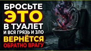 Это место в доме заберёт силы врага. Бросьте в туалет грязь и скажите 3 слова, чтобы наказать его