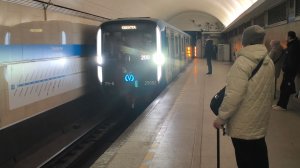 💙Обкатка Третьего синего балтийца на станции метро Горьковская