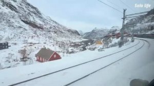 Поездка на самом заснеженном поезде Норвегии.