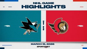 16.03.2026 | ОБЗОР МАТЧА | Оттава Сенаторз - Сан-Хосе Шаркс | Highlights