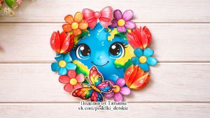 Объемная поделка ко Дню Земли. Поделки для детей с шаблонами.