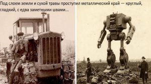 Тракторист в поле обнаружил люк в земле ведущий в ангар с техникой неизвестной цивилизации