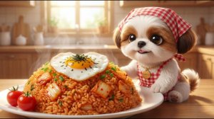 В выходные — только рис с кимчи 🍳 Яичница сердечком и умопомрачительный мукбанг 🧡