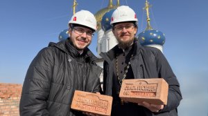 Спасо-Преображенский собор г.Тверь. Закладка именных кирпичей в перекрытие второго яруса колокольни