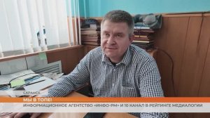 Информационное агентство «Инфо-РМ» и 10 канал в рейтинге Медиалогии
