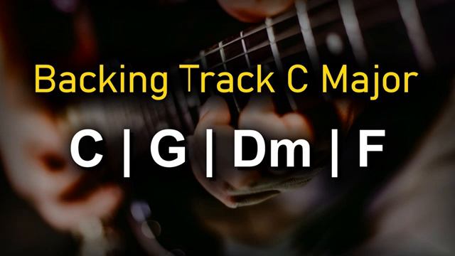 Rock Pop Backing Track C Major  C G Dm F  80 BPM  Guitar Backing Track