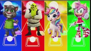 ГОВОРЯЩИЙ ТОМ против ШРЕКА и ЭМИ РОУЗ 🐱 Битва ГЕРОЕВ и ЕДИНОРОГ! 🦄 Мультик