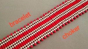 Браслетик из бисера и стекляруса. МК