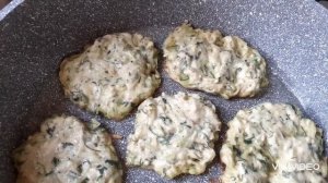 Кабачковые оладьи с цельнозерновой мукой. Очень вкусные