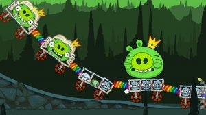Bad piggies: свинки едут на паровозе 🚂