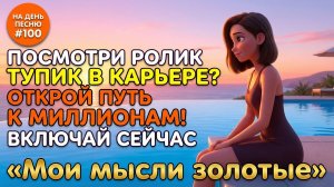 НА ДЕНЬ ПЕСНЮ #100 | Успешная ПЕСНЯ-АФФИРМАЦИЯ на деньги | "Мои мысли золотые"