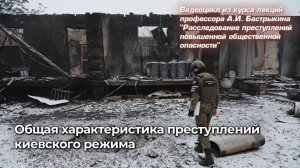Общая характеристика преступлений киевского режима