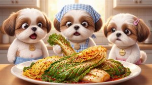 Приготовили весенний кимчи из пекинской капусты, и трусишка устроил переполох 🌶🥬🍚