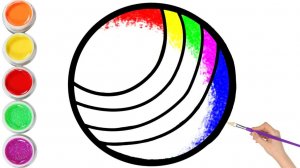 Как нарисовать МЯЧ поэтапно для детей/Уроки рисования для детей