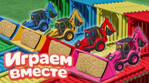 МУЛЬТИКИ ДЛЯ ДЕТЕЙ ПРО РАЗНОЦВЕТНЫЕ МАШИНКИ И ТРАКТОРЫ НА ФЕРМА 🏡🌲 ГОНКИ МАШИНОК НА ФЕРМЕ! ч.4