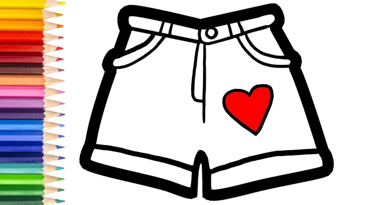 мультик для детей-Как нарисовать ШОРТЫ для детей/Рисование ШОРТЫ для детей