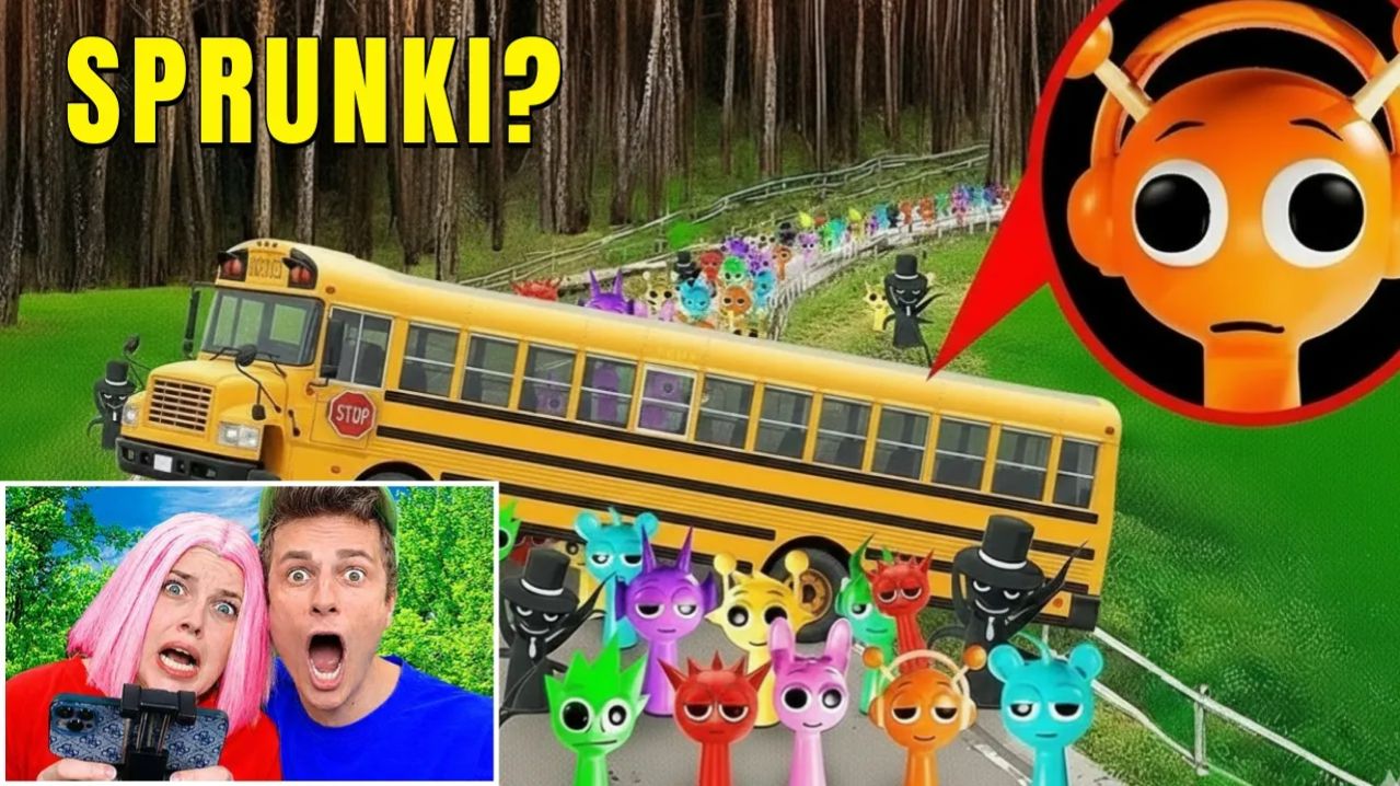 Я нашел ЗЛЫХ SPRUNKI, а потом мы сняли АВТОБУС СО ВСЕМИ МОНСТРАМИ в реальной жизни!