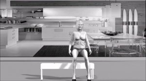 Прыгает и садится на скамейку 3Д анимация